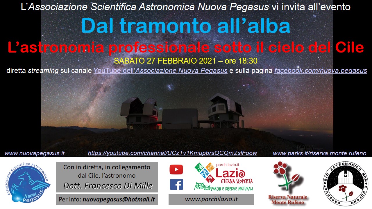 Dal tramonto all'alba. L'astronomia professionale sotto il cielo del Cile